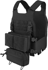 Emersongear FCS Style PLATE Carrier พร้อม MK chest RIG เสื้อกั๊กยุทธวิธี MOLLE ปรับได้