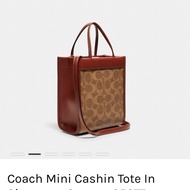 Coach MINI CASHIN TOTE 琴譜包手提側背老花小方包