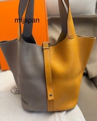 9成新 Hermes Picotin Lock Bag Two-Tone 愛馬仕併色菜籃子 26