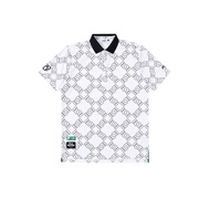 FILA GOLF 男滿版LOGO短袖POLO衫-白色 1POY-2803-WT