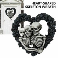 Skeleton Couple Door Number Black Rose Ring Pendant Valentine's Decoration Day Home Christmas J8e9