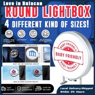 LED light box, circular advertising light box, illuminated sign, outdoor double-sided light box