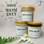 200g Bath Salt Body / Foot Soak / Scrub/ Rendam Kaki | Himalayan Pink Salt | Epsom Salt | Essential Oils Gift (basic)