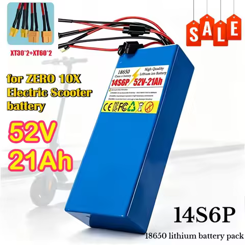 52V 21AH 14S6P 18650 Original Battery for Zero 10X Electric Scooter Built-in 30A Balanced 1500W High