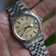 勞力士 有紙 Vintage Rolex 16234 , stunning natural cream dial, with paper and tag