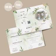 BC TIK 150 GSM Elegant Rustic Wedding Invitation SR-05