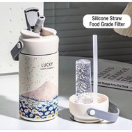 Thermos flask with 304 stainless steel tea strainer, youthful and luxurious style