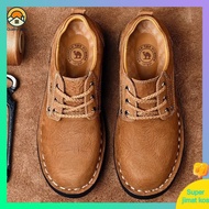 camel active shoes Lelaki Wide Feet Big Shoes Kulit Kepala Lapisan Pakaian Berninda