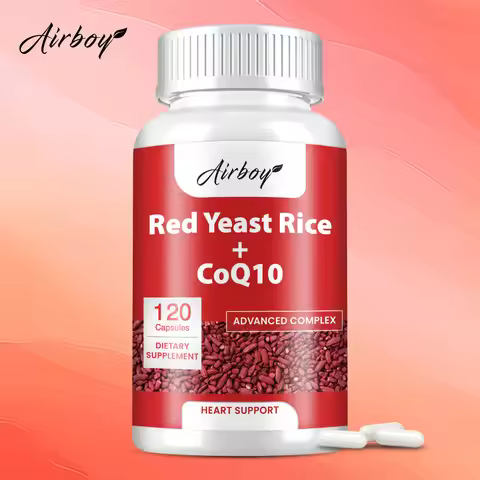 Red Yeast Rice + CoQ10 - Supports Heart, Cardiovascular Health, and Maintains Healthy Cholesterol Le