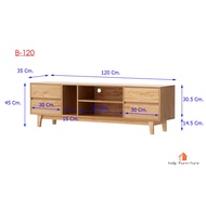 Indy Furniture GUSSO 4-Drawer TV Cabinet Solid Rubberwood Modern Style