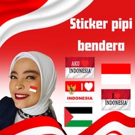 My Indonesian Flag Cheek Sticker / flag sticker / Palestine sticker / independence sticker