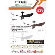 (Installation promo)Fanco huracan ceiling fan with light 52 inch dc motor with remote control
