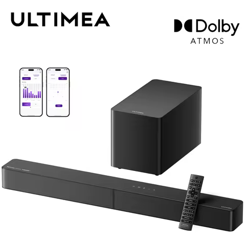 ULTIMEA 340W 5.1 Soundbar with Dolby Atmos, Surround Sound System with 5.25" Wired Subwoofer, Home T