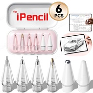 6 pen tips Replacement Pencil Tips for Apple Pencil 1st 2nd 3th(USB-C) 4/6 Pcs 2B Thin Soft Nibs for