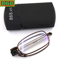 Brown folding frame glasses (868) from 1 degree to 4 degrees, folding glasses, retractable glasses, 