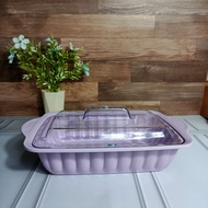 Wadah Saji Melamin Set Tutup Transparan Besar 125 Inch ONYX SEIV Casserole Basi Sayur Tahan Panas