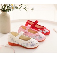 Antique Hanfu Shoes Girls Embroidered Shoes Ethnic Style Girls Cloth Shoes Princess Baby Shoes Hanfu