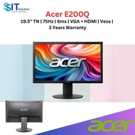 Acer E200Q 19.5" TN Monitor 72Hz | 6ms | VGA+HDMI | VESA Mount | 3 Years Warranty