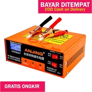 Charger Aki Mobil Motor Lead Acid 130W 12V/24V + LCD - AJ-618G