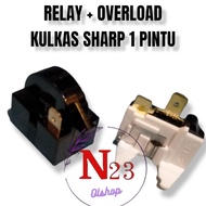 overload kulkas Sharp 1 pintu overlod overlut kulkas sharp/relay ptc