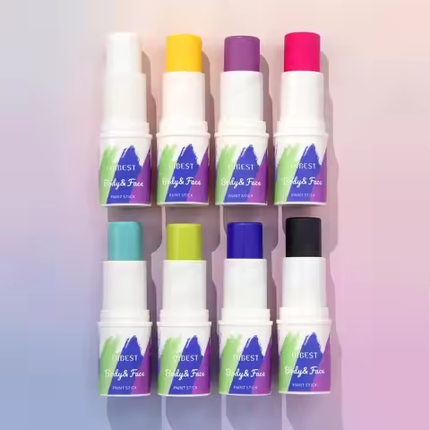 8 Colors Face Body Paint Stick Long-Lasting Waterproof Sweat-Proof Eye Stick Rainbow Face Body Paint