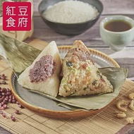 [紅豆食府] 綜合雙享粽禮盒(上海菜飯鮮肉粽2入+豆沙粽2入)(含運)