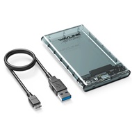 Wavlink 2.5" USB3.0 to SATA III External Hard Drive Enclosure, Optimized for 7mm/9.5mm 2.5 Inch HDD/SSD, Tool-Free, Support Max 4TB with UASP, Compatible with WD Seagate Samsung PS4 Xbox