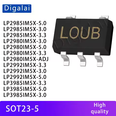 100%New original 5pcs LP2985IM5X-5.0 LP2980 LP2992 LP3985 3.0 3.3 ADJ SOT23-5 LDO Linear regulator c