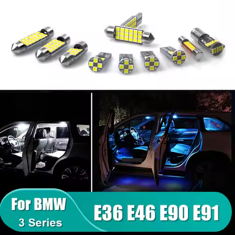 Car LED Bulbs For BMW 3 Series E36 E46 M3 E90 E91 Sedan Touring Interior Dome Reading Lamp Vanity Mi