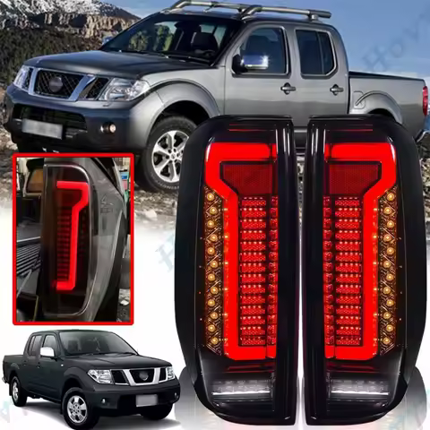 Pair LED Taillights For Nissan Navara D40 2005 2006-2014 Navara Frontier Pickup Taillamp Rear Lamp B