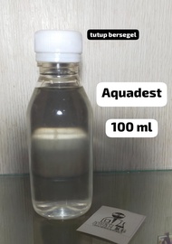 Aquades Aquadest Akuades Air Suling Destilasi Murni 100 ml segel