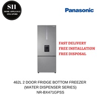 PANASONIC 462L 2 DOOR FRIDGE BOTTOM FREEZER (WATER DISPENSER SERIES) - NR-BX471GPSS