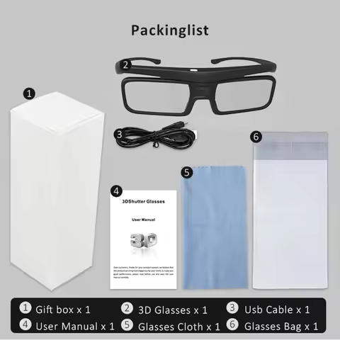 Cinema Glasses 3D DLP Link Rechargeable Active Shutter Eyeglasses for Home Cinema DLP Projector UFO 