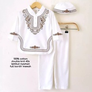 Clothes Set Baby Aqiqah Muslim Türkiye Pakistan Boys Free Peci 0 12 Months 1 Year Robe gamis Embroid