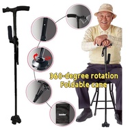 360 Pivot Foldable Walking Stick 1pc Pro Light Weight Crutch Sport Injury Cane Mobility Aid Tongkat 
