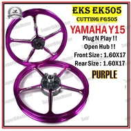 Yamaha Y125Z / LC135 5S / Y15 -EK505 / Cutting FG505 [1.60X17/1.60X17][1.60X17/1.85X17] Sport Rim -[Plug N Play/Open Hub