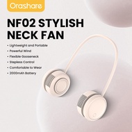 Orashare NF02 พัดลมคล้องคอ2000mAhไร้ใบพัด ชาร์จ USB 360 ° ปรับได้ ความเร็ว 10 ระดับ แฮนด์ฟรีส่วนบุคค