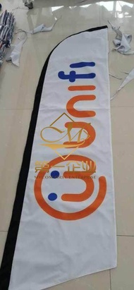 Unifi 3 meter Full Set Feather Flag/Beach Flag/Wind Flag *READY STOCK*