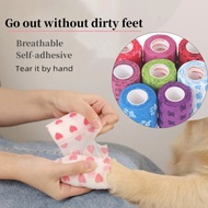 Self-adhesive Elastic Bandage for Pet Dog Cat Bandage Leg Cover Protector Strap