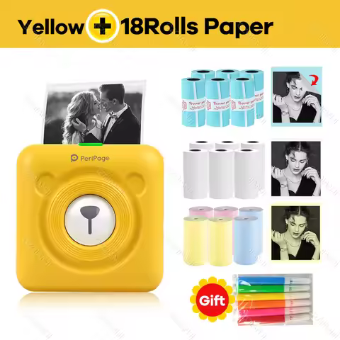 Peripage A6 Mini Portable Photo Bluetooth Printer Gift Thermal Label Printer Free APP Sticker Web No