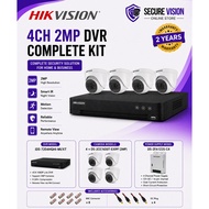 Hikvision 4CH 2MP Indoor CCTV DVR Complete Kit | 4x DS-2CE76D0T-EXIPF