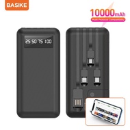 Basike10000Mah Powerbank Dengan Kabel Isi Daya Semua Telepon