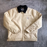 2024 New carhrtartt Jacket Detroit B0103 BuiVintage, Thick Khaki Fabric, Cotton Ceiling