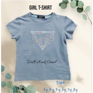 Kids Girl T-Shirt Guess Short Sleeve Premium Cotton / Baju Budak Perempuan/ Girl Summer Clothes Chil