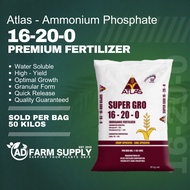 ATLAS AMMONIUM PHOSPHATE 16-20-0 PREMIUM FERTILIZER - 50KG BAG