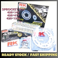 YAMAHA R15 R150 RK MOTORCYCLE STEEL CHAIN AND SPROCKET SET 428×128L / 14T / 47T RK ORING SPOCKET