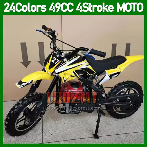 Real Gas Motorcycle Dirt Bike 4 Stroke 49CC 50CC ATV Off-Road Superbike Gasoline Scooter Adult Child