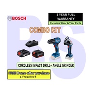BOSCH Combo Kit Cordless Drill & Cordless Angle Grinder. GSB 185-LI with GWS 180-LI.