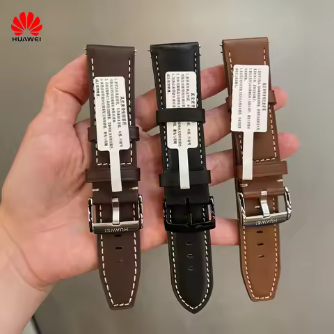 Huawei 22mm Leather Watchband for Huawei Watch GT6/ GT5/GT4/GT3 /GT2 46mm/Buds/Ultimate2,Leather Str