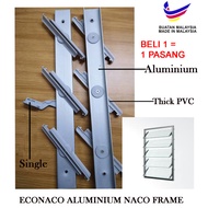 ( BELI 1= 1 PASANG ) ONE PAIR TINGKAP NACO BLADE / SILVER WINDOW LOUVRE / SINGLE DOUBLE LOUVER / NAK